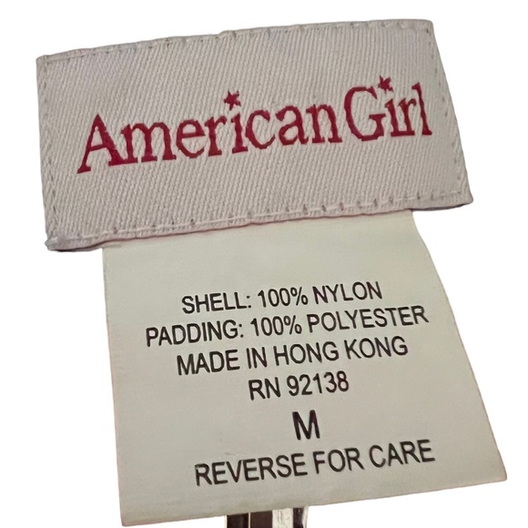 America Girl girls size medium puffer vest red and blue inside. Excellent cond - Picture 2 of 4